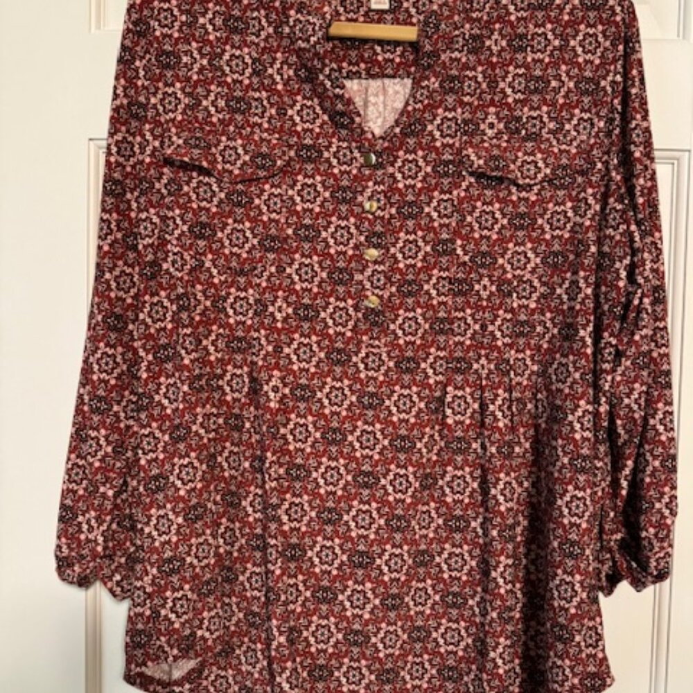 Dress Barn XL V Neck Blouse Worn Twice